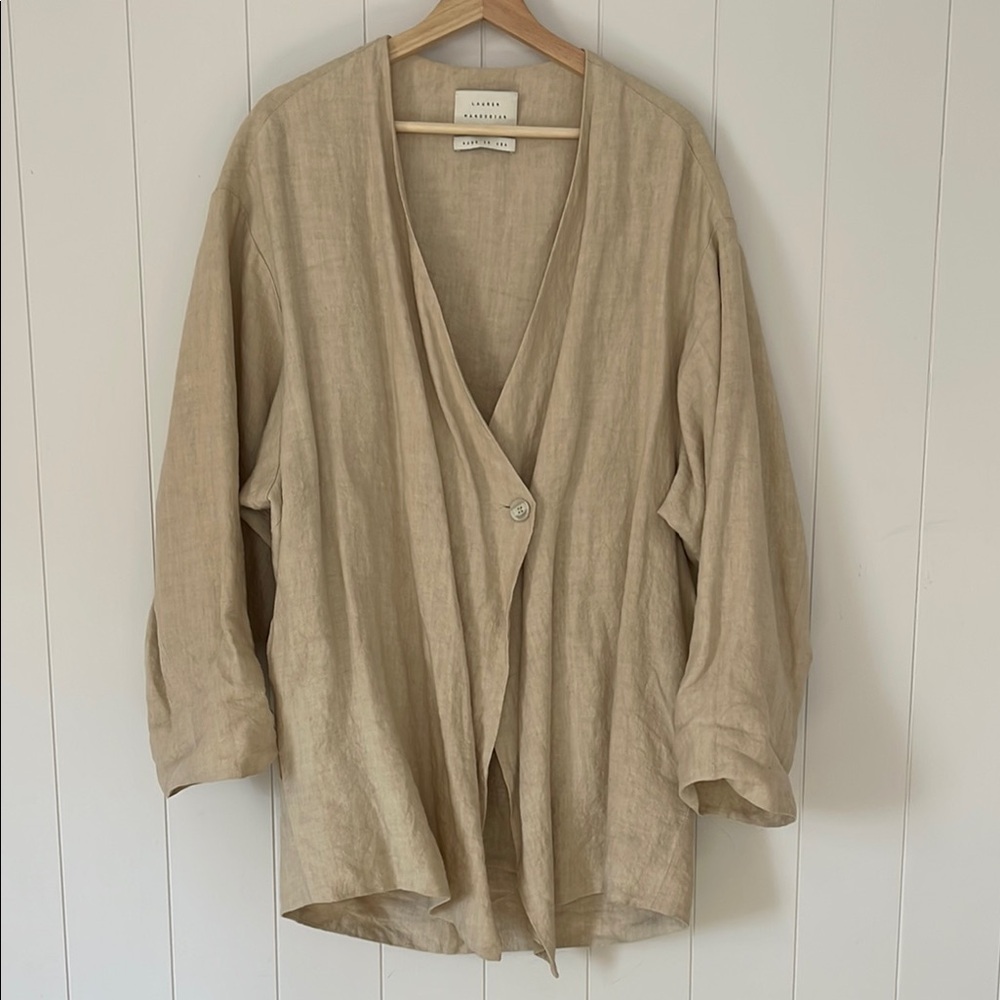 Lauren Manoogian Tan Blazer sz 3/large